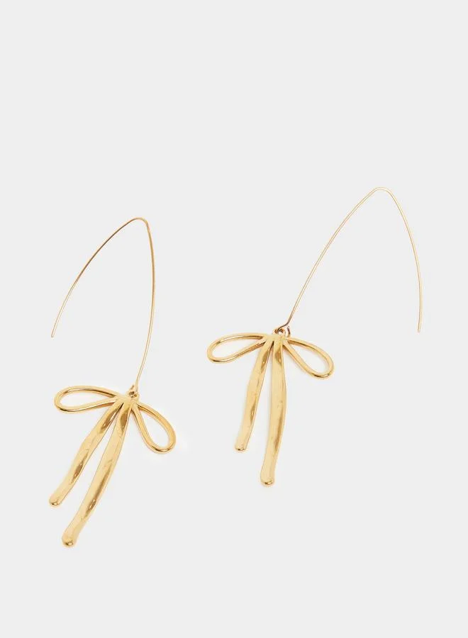 Styli Bow Accent Hook Earrings